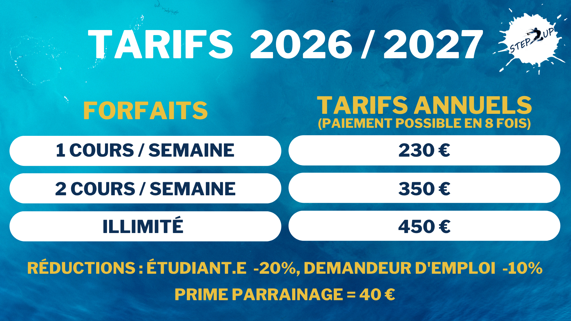 2026-2027 - tarifs